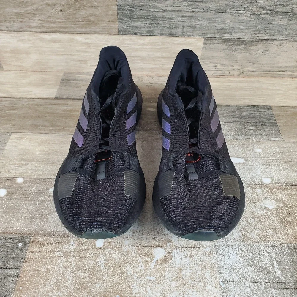 Adidas Senseboost GO Mens Shoes Sz 10 Running Core Black Boost Blue Violet Met